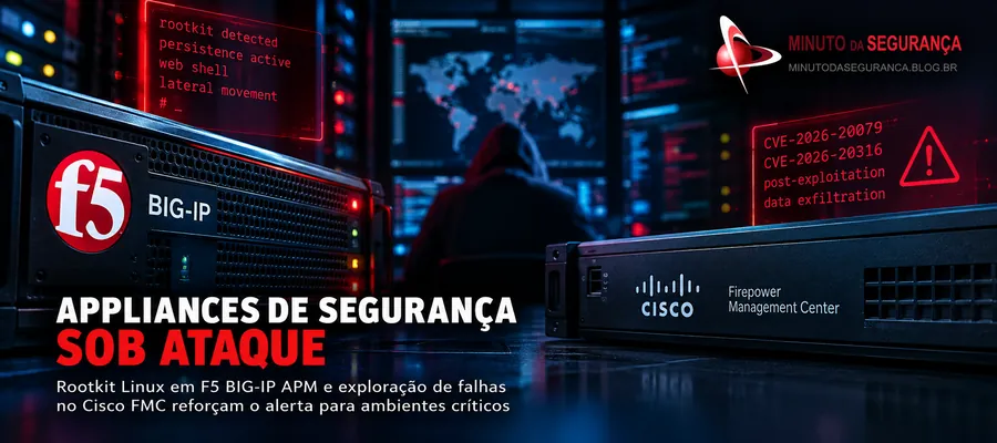 F5 BIG-IP e Cisco FMC como alvos de ataques contra appliances de segurança