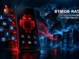 BTMOB RAT em dispositivo Android com conexões de comando e controle