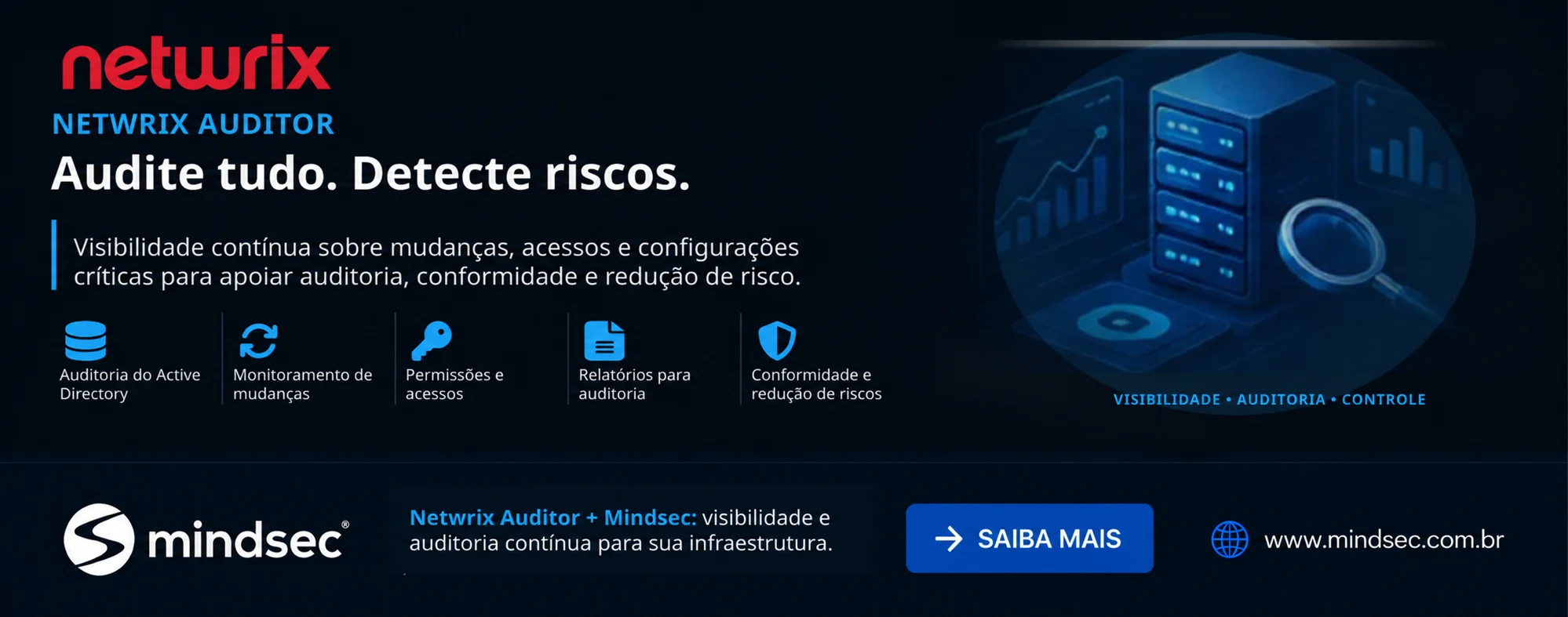 Netwrix Auditor — auditoria, visibilidade e conformidade com a Mindsec