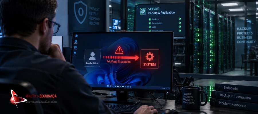 Falha no Veeam Agent para Windows permite elevação local de privilégios a SYSTEM