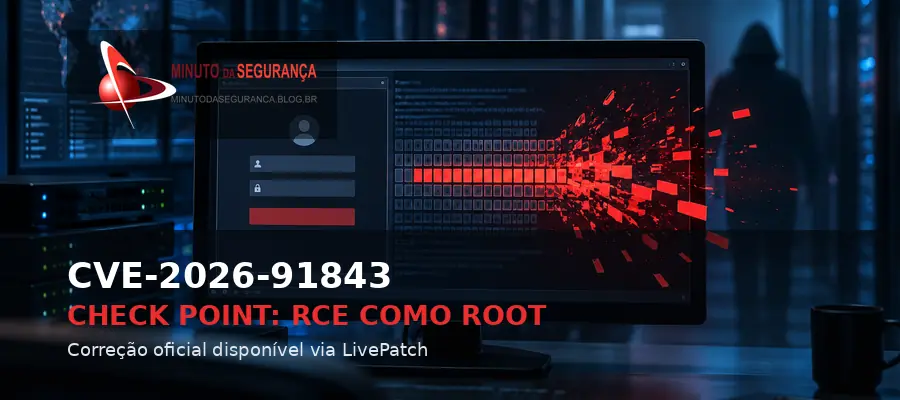 CVE-2026-91843 em Check Point: falha crítica permite execução remota como root