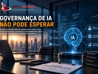 Governança de IA não pode esperar, com logo oficial do Minuto da Segurança