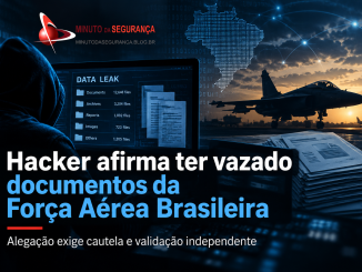 Ilustração sobre alegação de vazamento de documentos da Força Aérea Brasileira