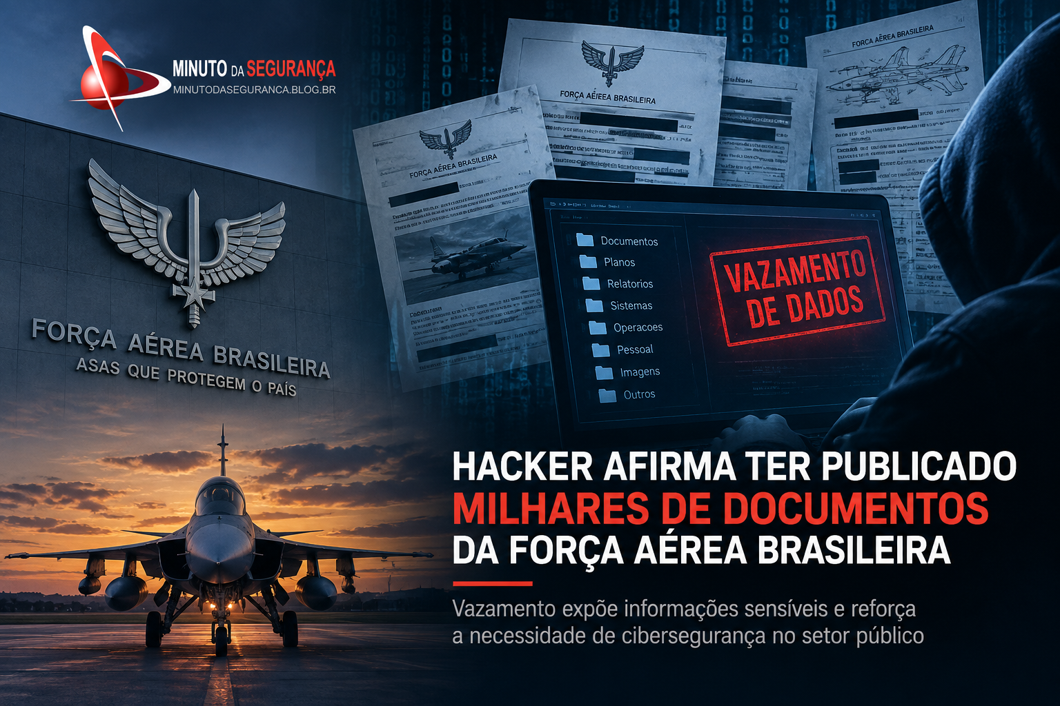 Imagem interna sobre suposto vazamento de documentos da Força Aérea Brasileira