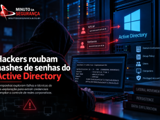 Ataque contra Active Directory com roubo de hashes de senhas e credenciais de domínio