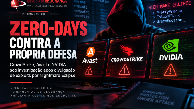 Zero-days contra a própria defesa: CrowdStrike, Avast e NVIDIA sob alerta