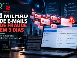 Ilustração sobre phishing personalizado em escala industrial com inteligência artificial