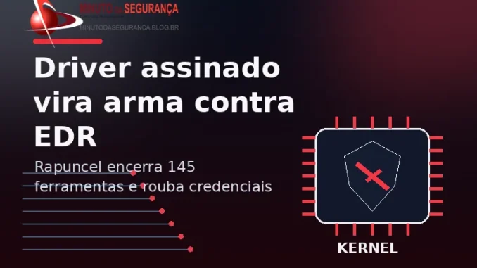 Driver assinado abusado pelo malware Rapuncel para desativar EDR e roubar credenciais