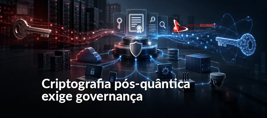 Governança criptográfica conectando chaves, certificados, aplicações e algoritmos pós-quânticos