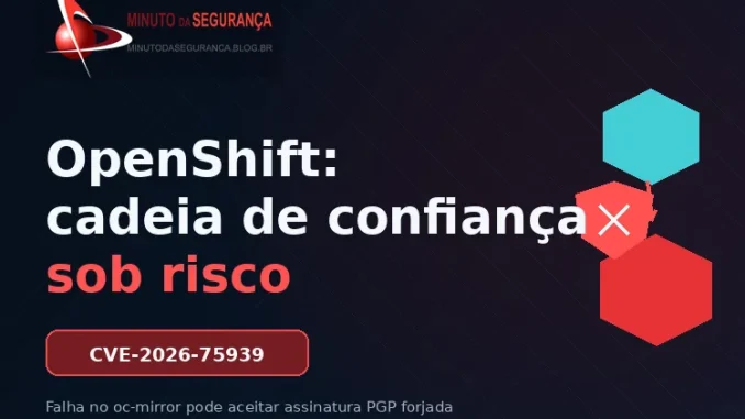 Red Hat OpenShift CVE-2026-75939 e risco na cadeia de confiança do oc-mirror