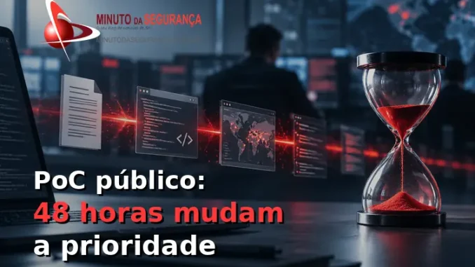 PoC público e exploração em até 48 horas: gestão de vulnerabilidades sob pressão