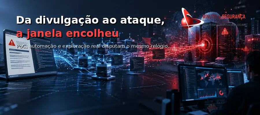 Janela entre divulgação, PoC, exploit funcional e exploração ativa