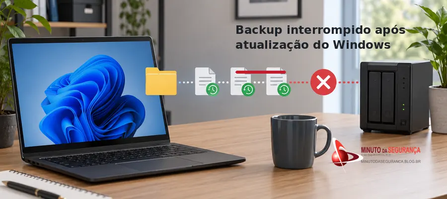 Fluxo de backup interrompido após atualização do Windows