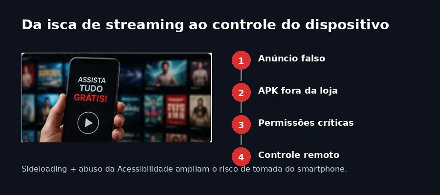 StreamRAT utiliza falso serviço de streaming para comprometer dispositivos Android