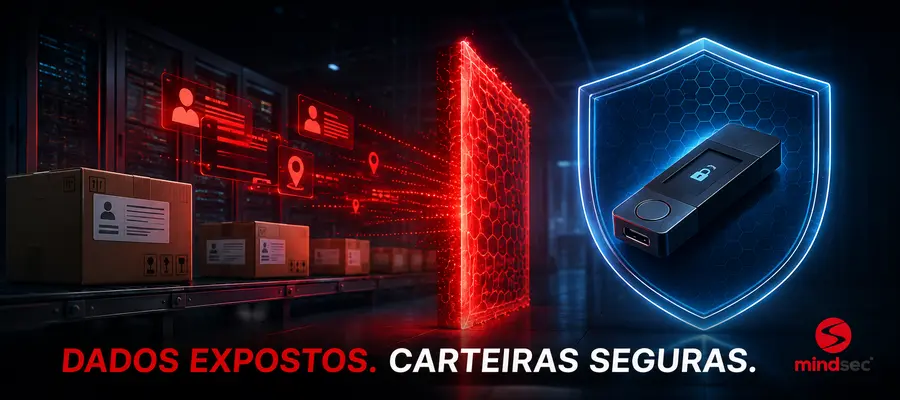 Dados pessoais expostos em ambiente logístico enquanto carteira física permanece protegida