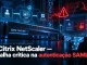 Ilustração editorial da vulnerabilidade de autenticação SAML em Citrix NetScaler