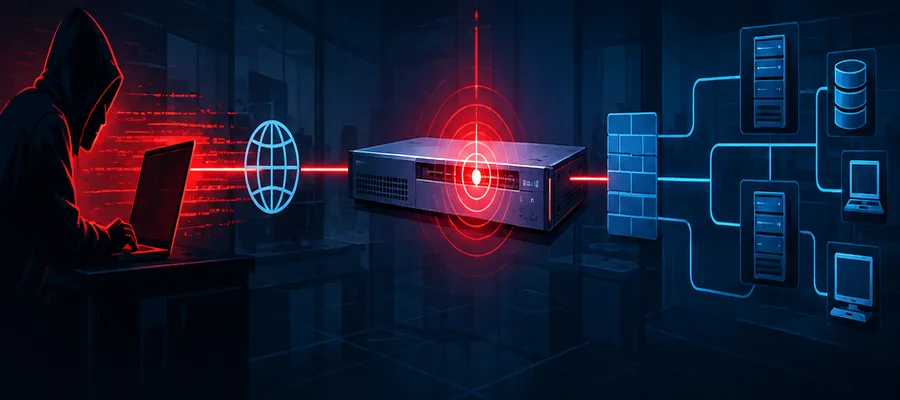 Ilustração editorial da vulnerabilidade CVE-2026-104935 no Ivanti Connect Secure