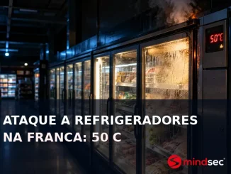 Refrigeradores de supermercado com alerta térmico durante ataque cibernético na França