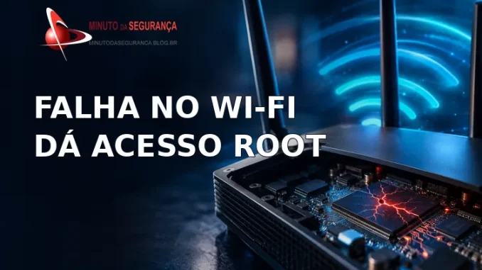 Roteador Wi-Fi e alerta de falha WPSplinter com acesso root
