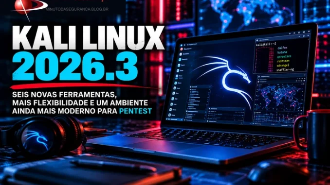 Kali Linux 2026.3: seis novas ferramentas para Pentest — capa do Blog Minuto da Segurança
