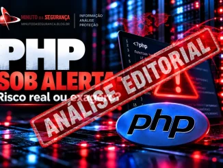 Capa PHP sob alerta: risco real ou exagero? Com carimbo diagonal Análise Editorial.