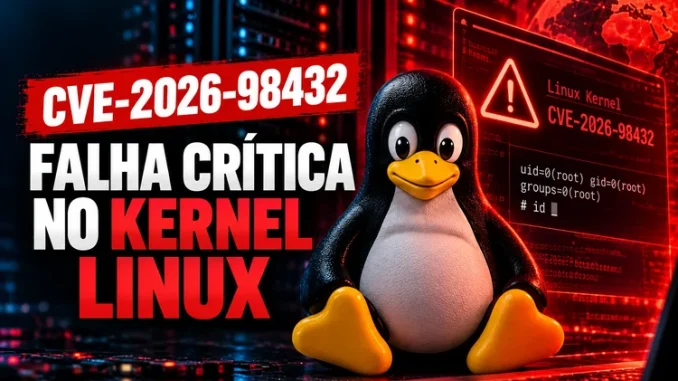 Capa editorial sobre a vulnerabilidade CVE-2026-98432 no kernel Linux
