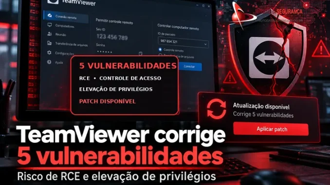 TeamViewer corrige cinco vulnerabilidades com risco de RCE e elevação de privilégios
