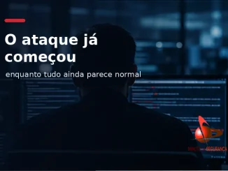 Ataque em andamento enquanto a operação ainda parece normal