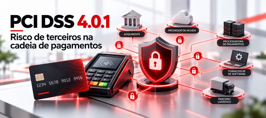 Cadeia de pagamentos protegida contra riscos de terceiros no PCI DSS 4.0.1
