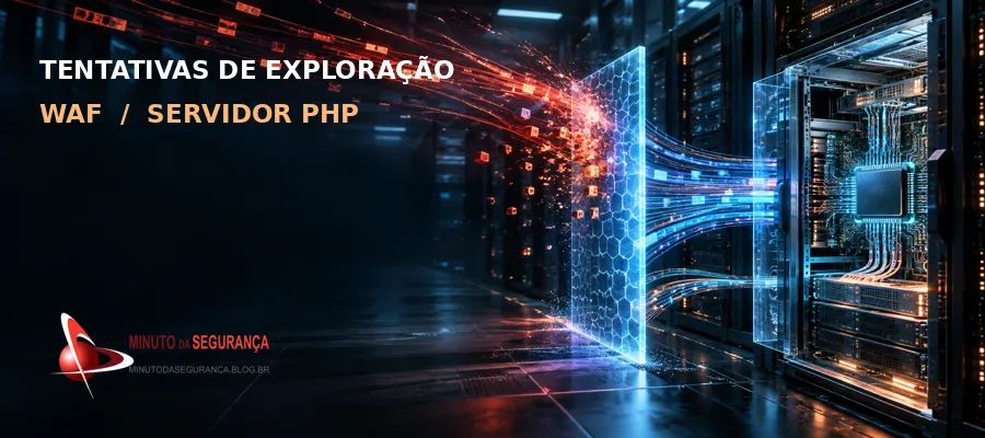Ilustração conceitual da proteção de servidores PHP contra tentativas de exploração