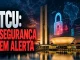 Imagem editorial do Congresso Nacional e alerta sobre segurança cibernética federal